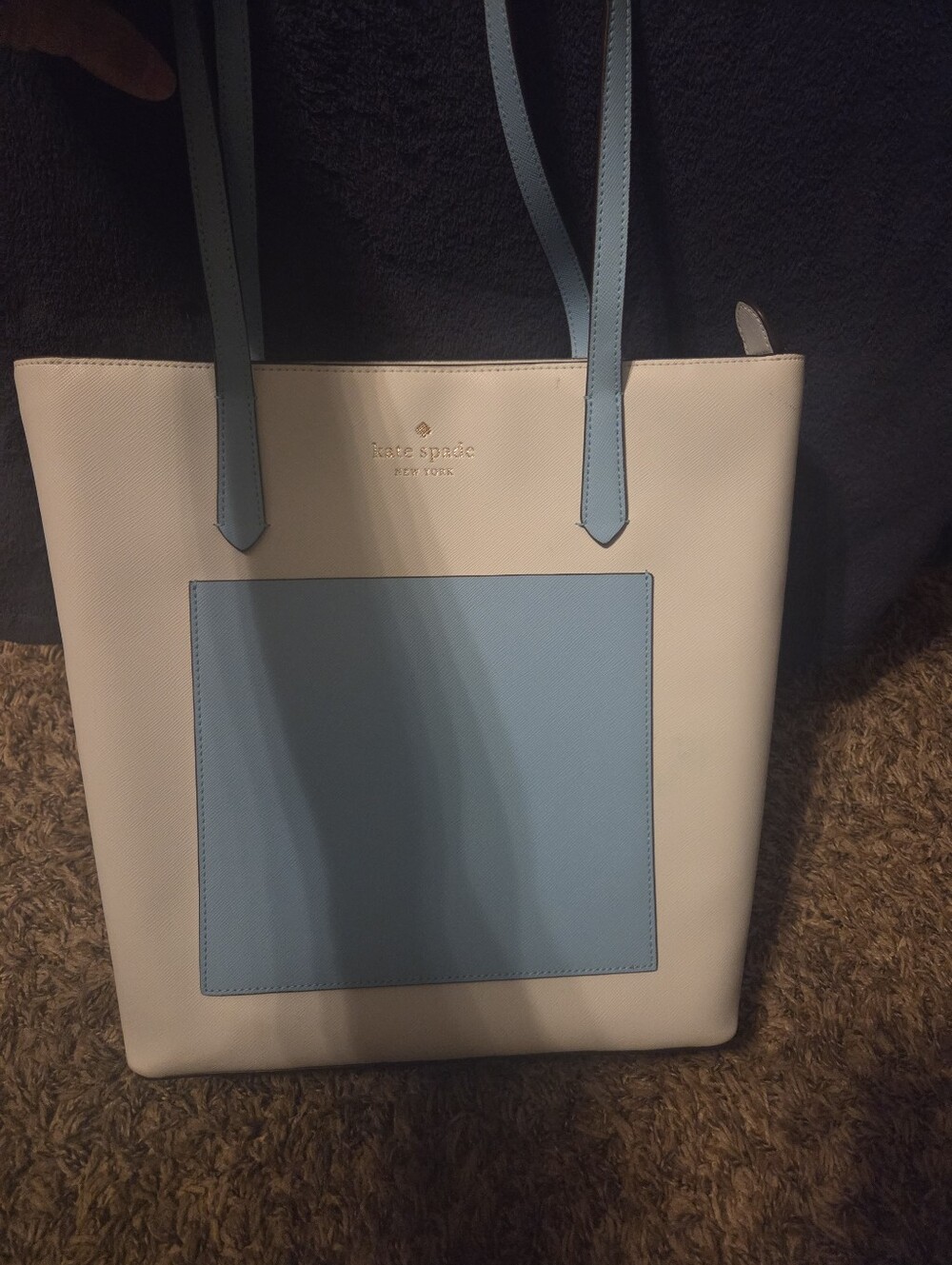 kate spade Light Blue,  Tote with Light Blue Pocket and Straps